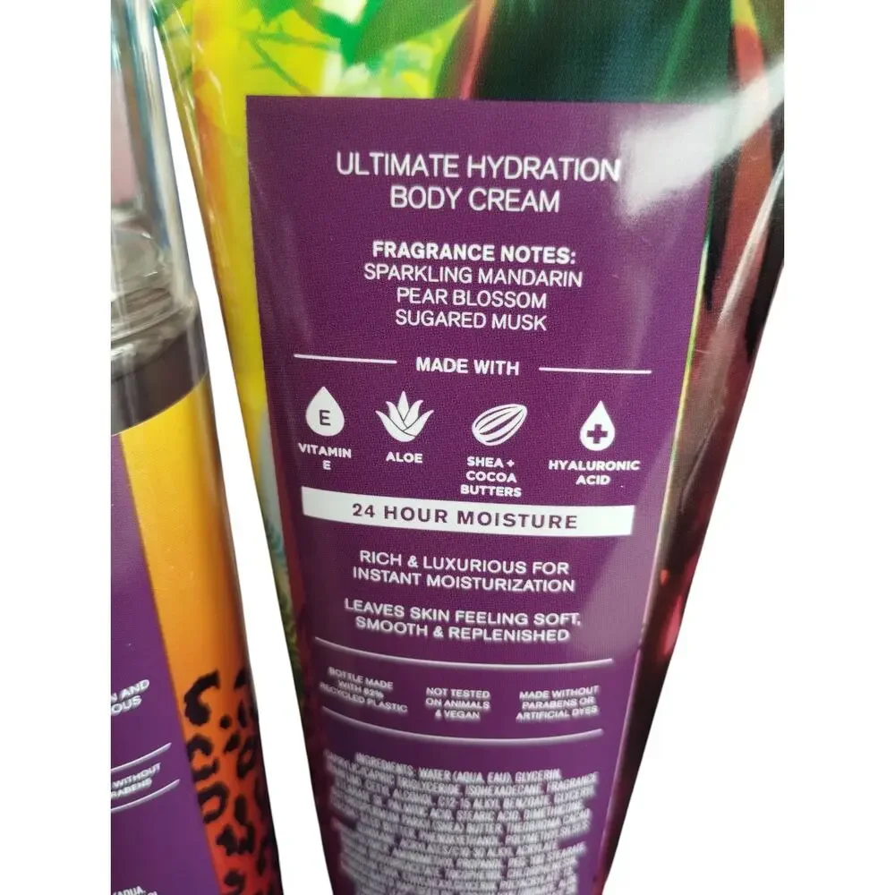 Bath and Body Works Women's Into The Wild 4pcs Set Lotion,‎ Gel, Mist, Cream